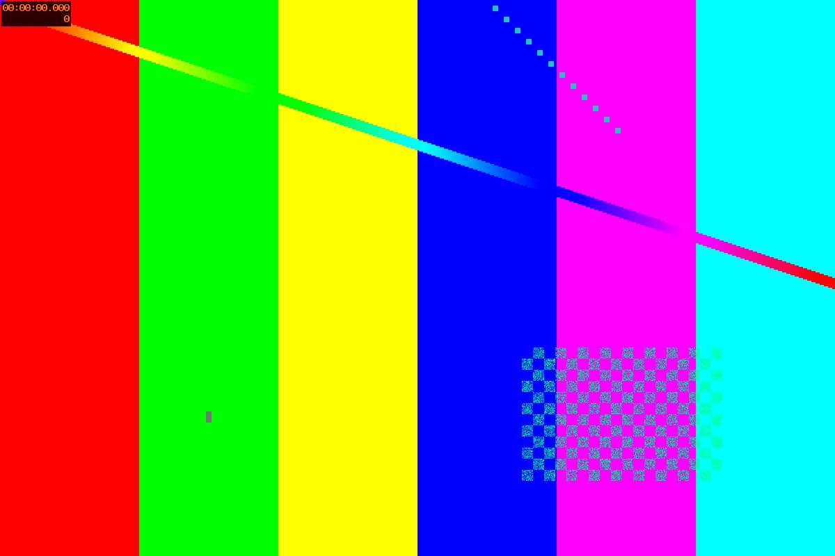 After: a high-contrast graded synthetic scene